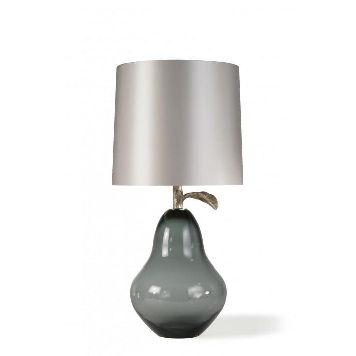 Pear Lamp - Charcoal - Right - With Very Decayed Silver Leaf