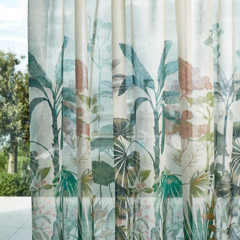 Floreana Sheer - Bleached Coral / Succulent