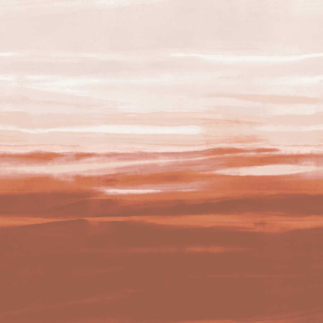 Manzara Wallpaper - Brazilian Rosewood / Bleached Coral