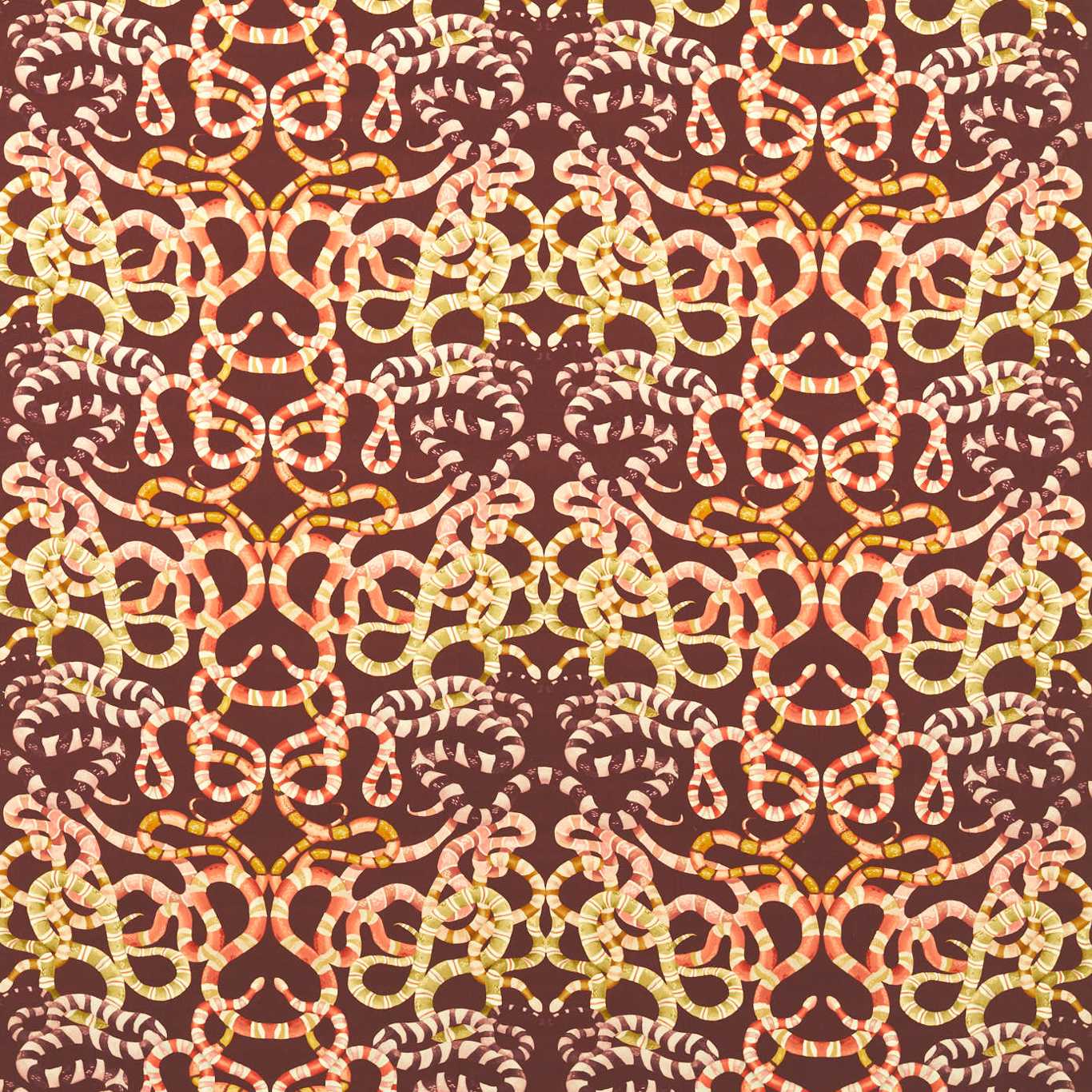 Serpenti Velvet Fabric - Brazilian Rosewood / Grounded / Amber Light