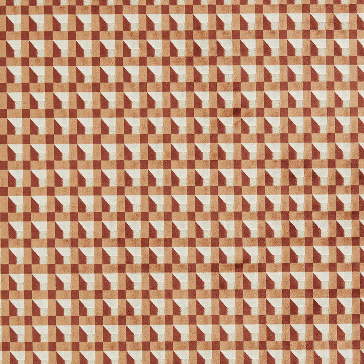 Blocks Fabric - Paprika / Bark / Bleached Coral