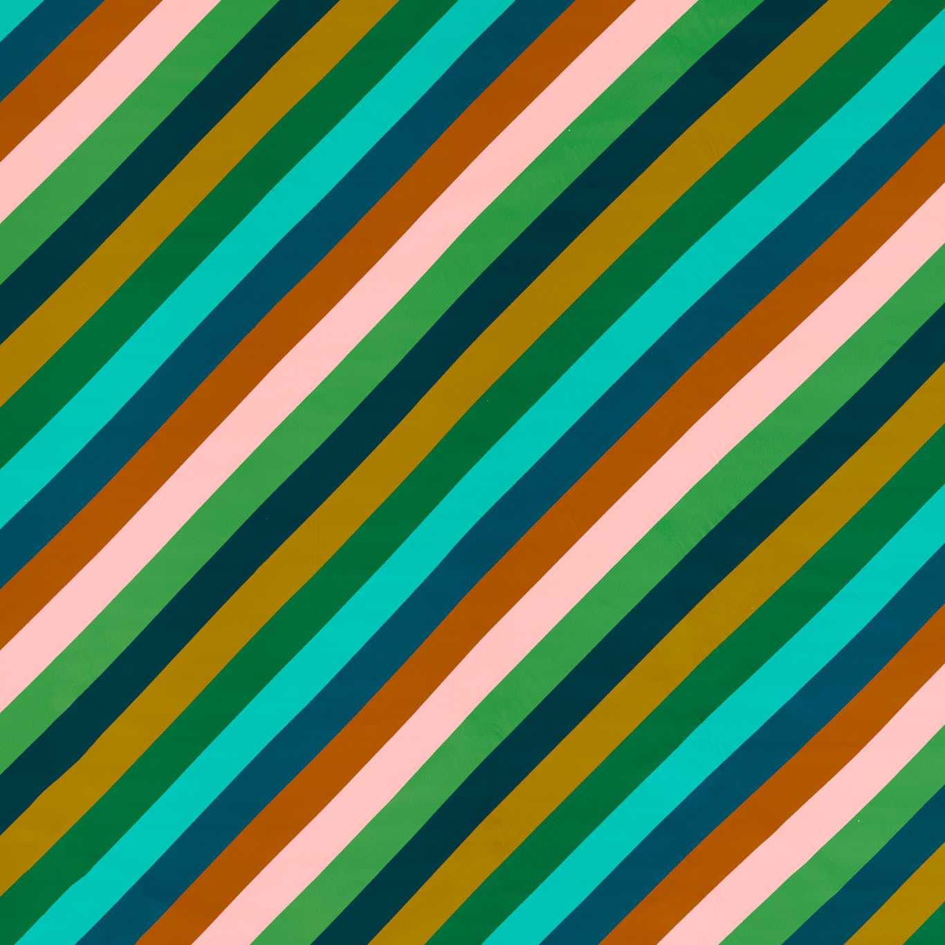 Sherbet Stripe - Emerald / Amber / Rose