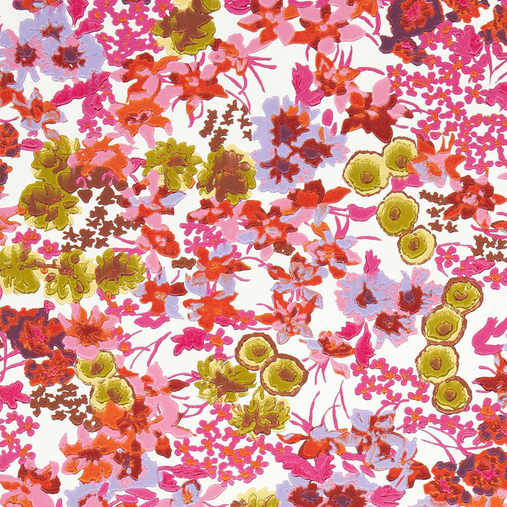 Wildflower Meadow Wallcovering - Carnelian / Spinel / Pearl