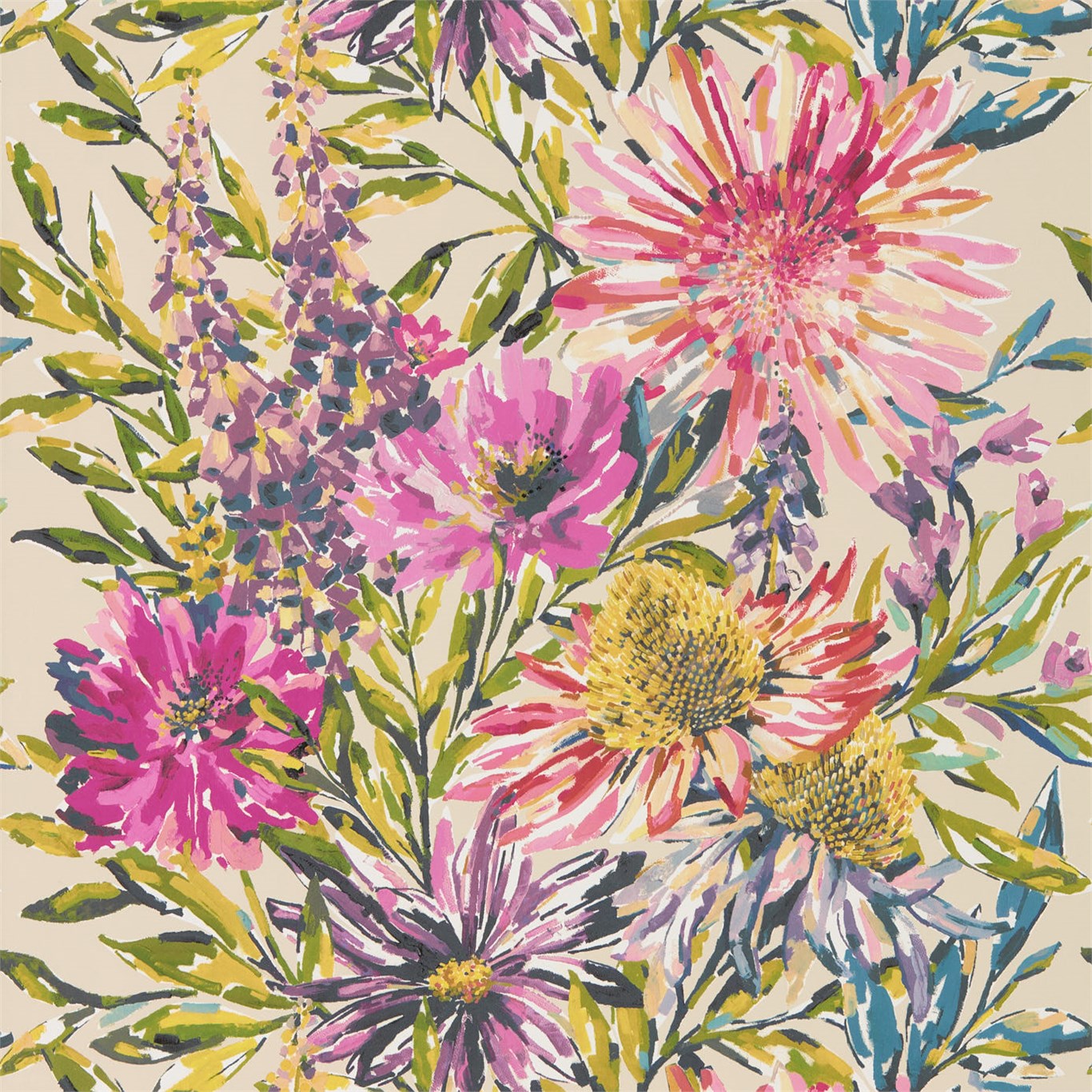 Floreale - Tangerine / Fuchsia