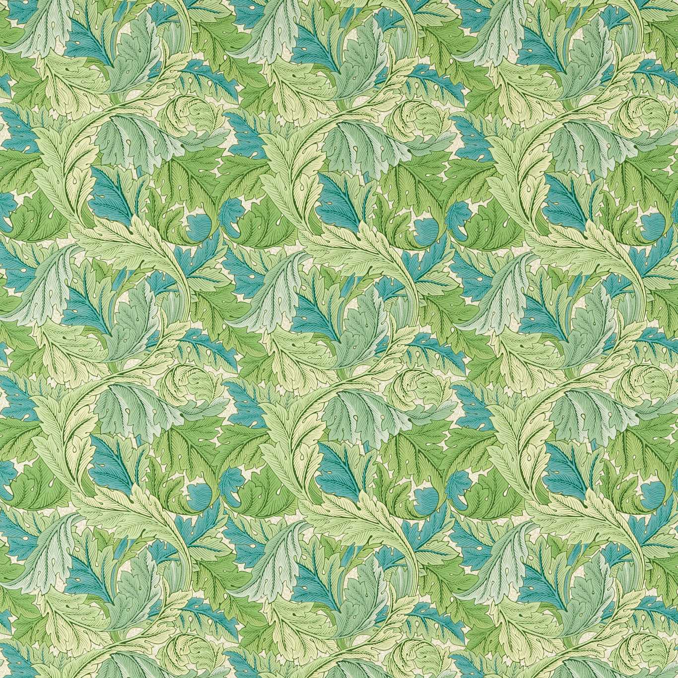Acanthus - Nettle/Sky Blue