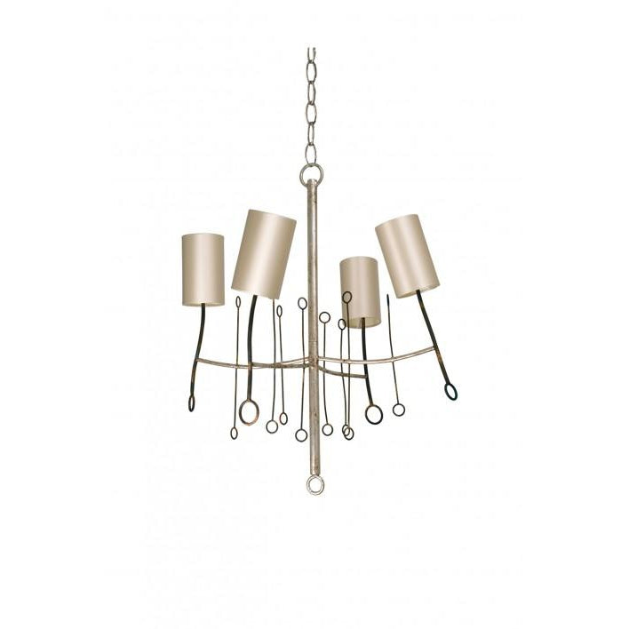 Xsmall Lollipop Chandelier - Fired Copper-Scratched Silver