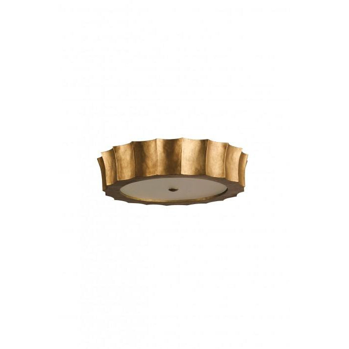 Scalloped Bulkhead - French Brass With Champagne
