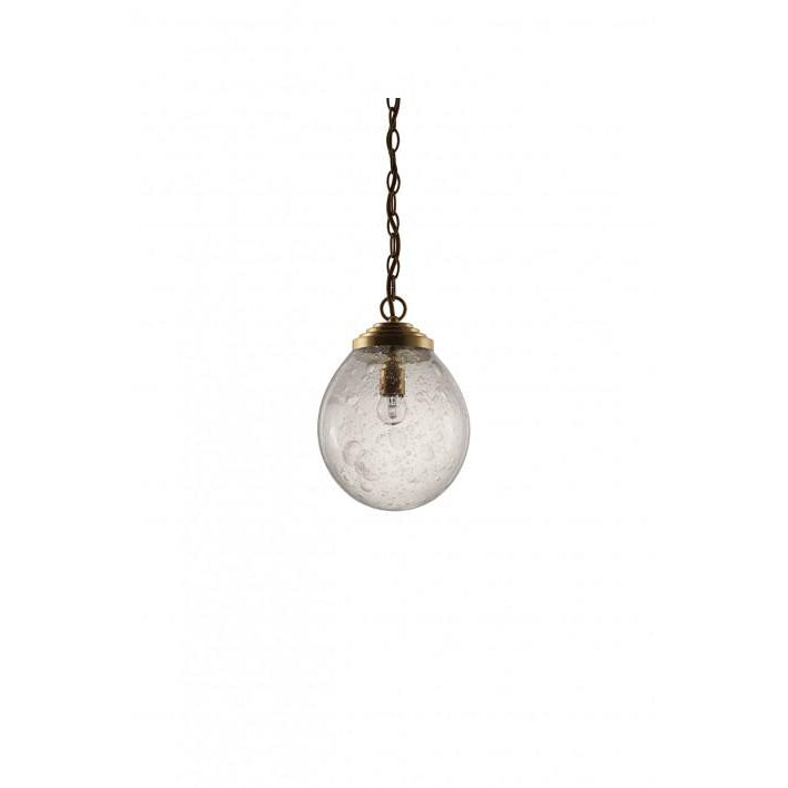 Small Orb Pendant - Clear - Bright Gold