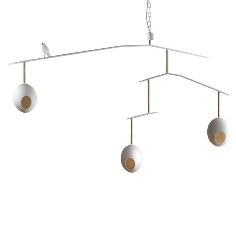 Rockin Robin Ceiling Light - Stucco Plaster White