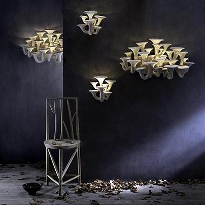 Mushroom Wall Light, Small - Tawny