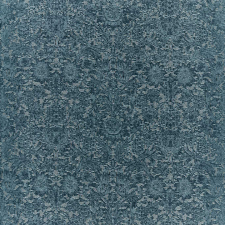 Sunflower Caffoy Velvet - Webbs blue