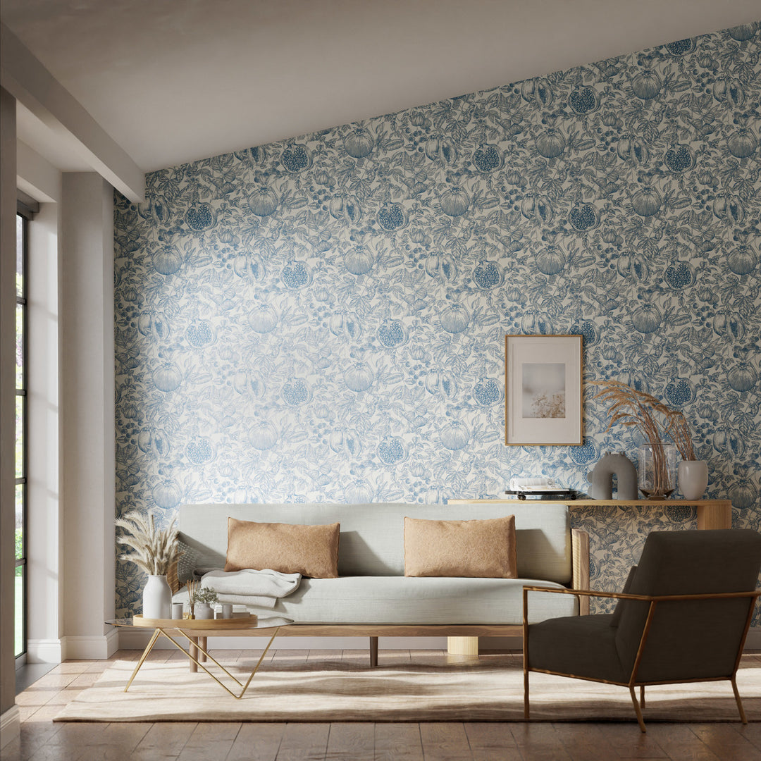 Melograno Wallpaper - Celestial / Fig Blossom