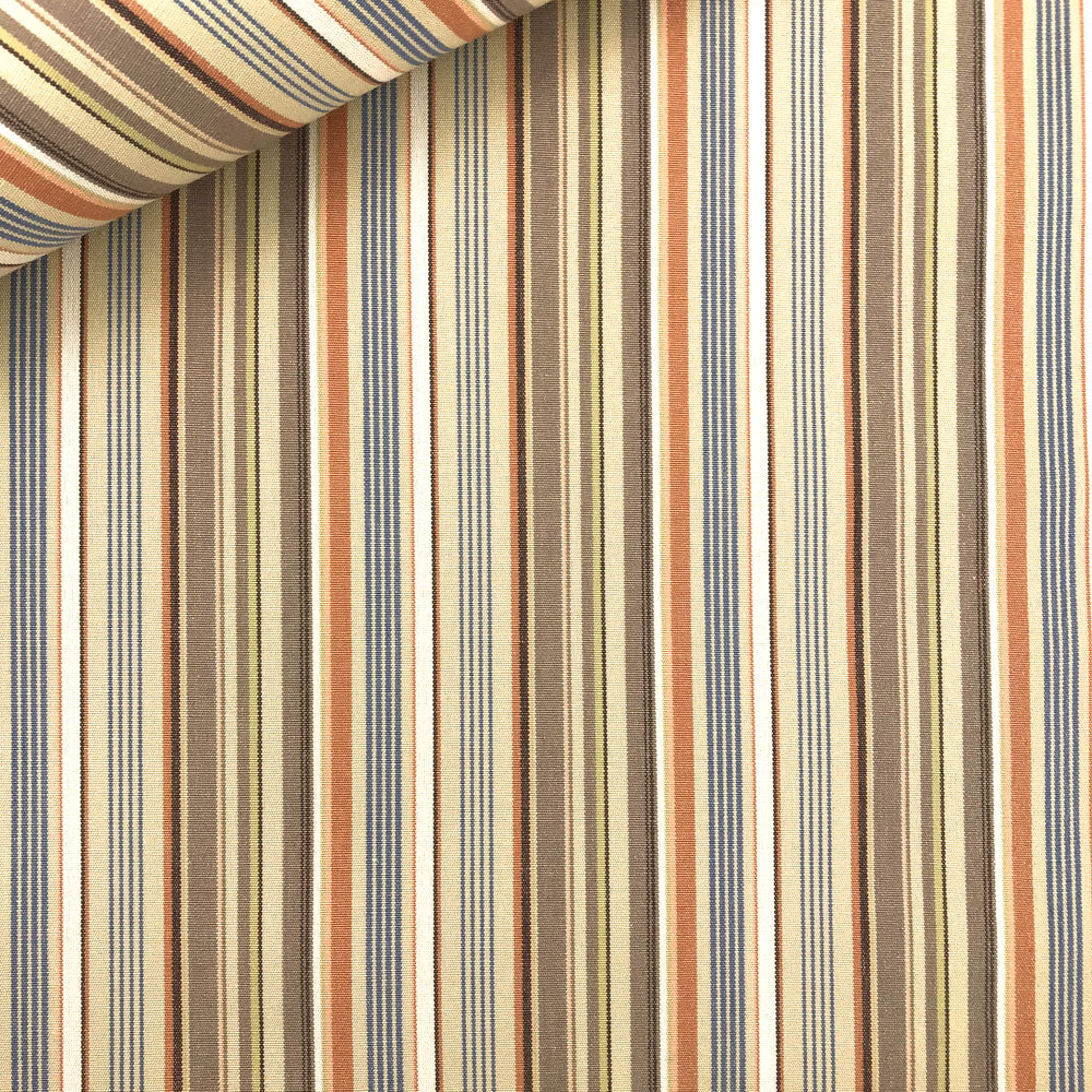Pyjama Stripe - Copper Blue