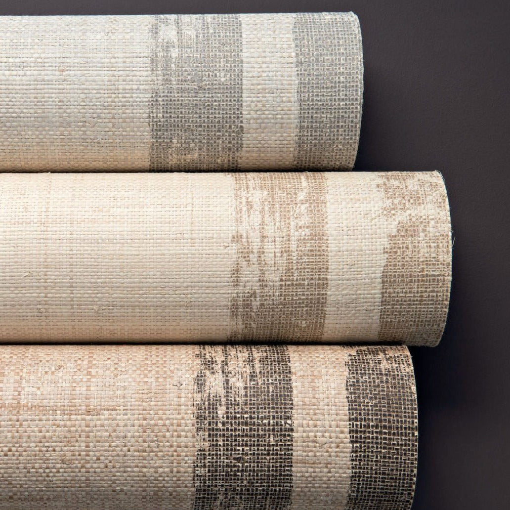 Raffia Mural 2 - Raffia Stripes, Bark