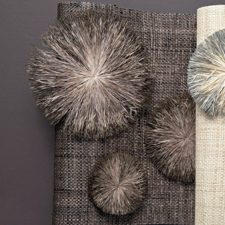 Raffia Mural 2 - Raffia Rosette, Natural