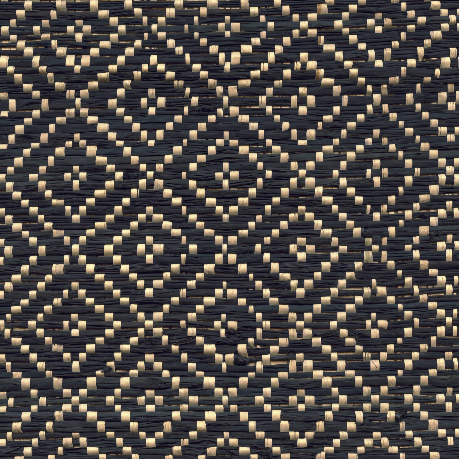 Raffia - Natural Diamond Raffia, Black