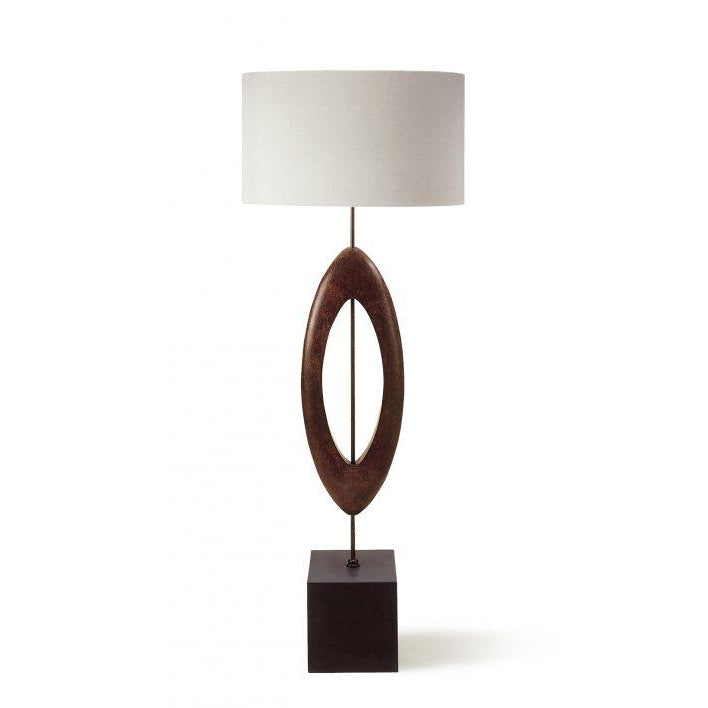 Small Sculpted Manhattan Lamp - Copper - Slate Base