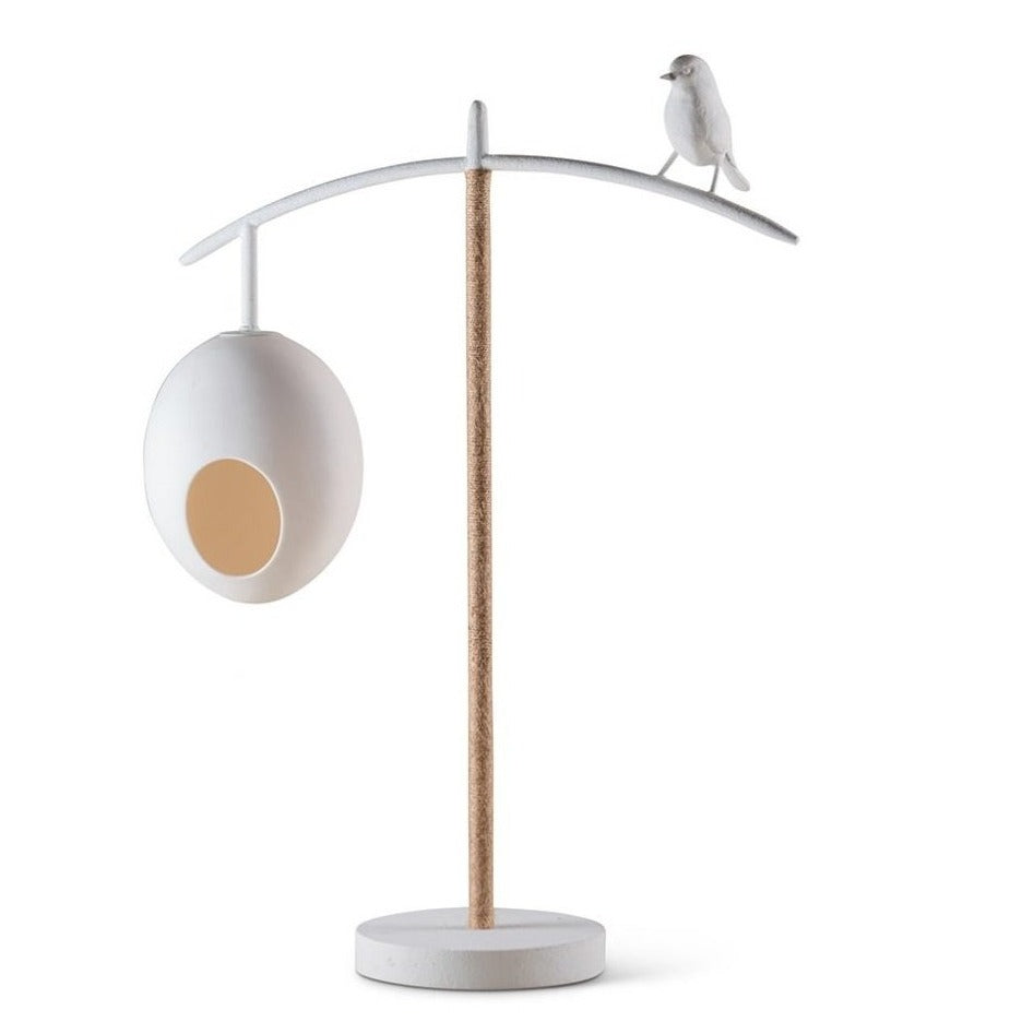 Sleepy Robin Table Lamp - Stucco Plaster White