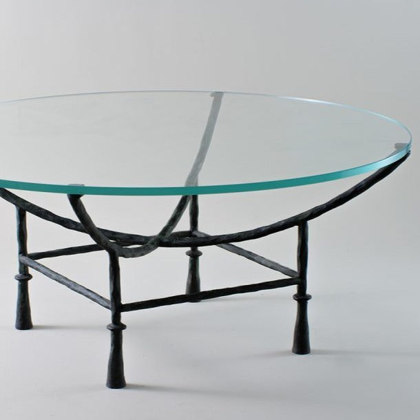 Stanley Coffee Table - Verdigris, Glass Top