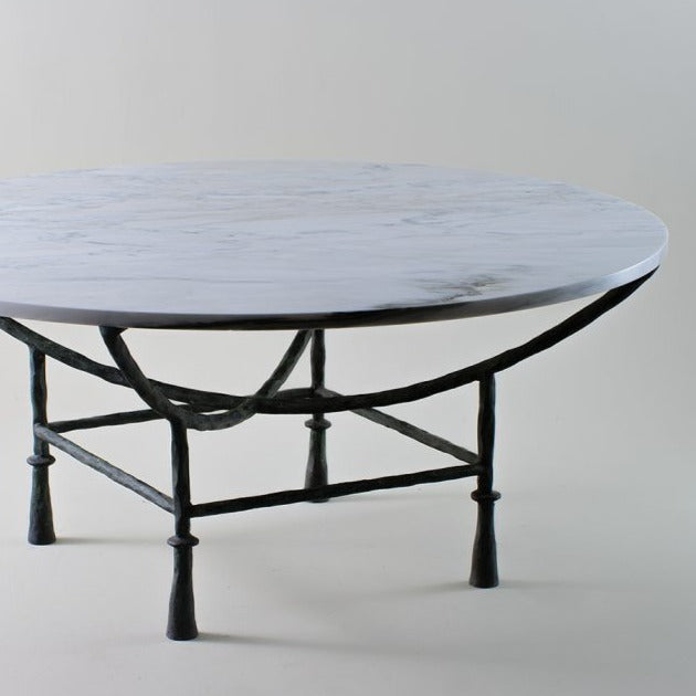 Stanley Coffee Table - Verdigris, Marble Top