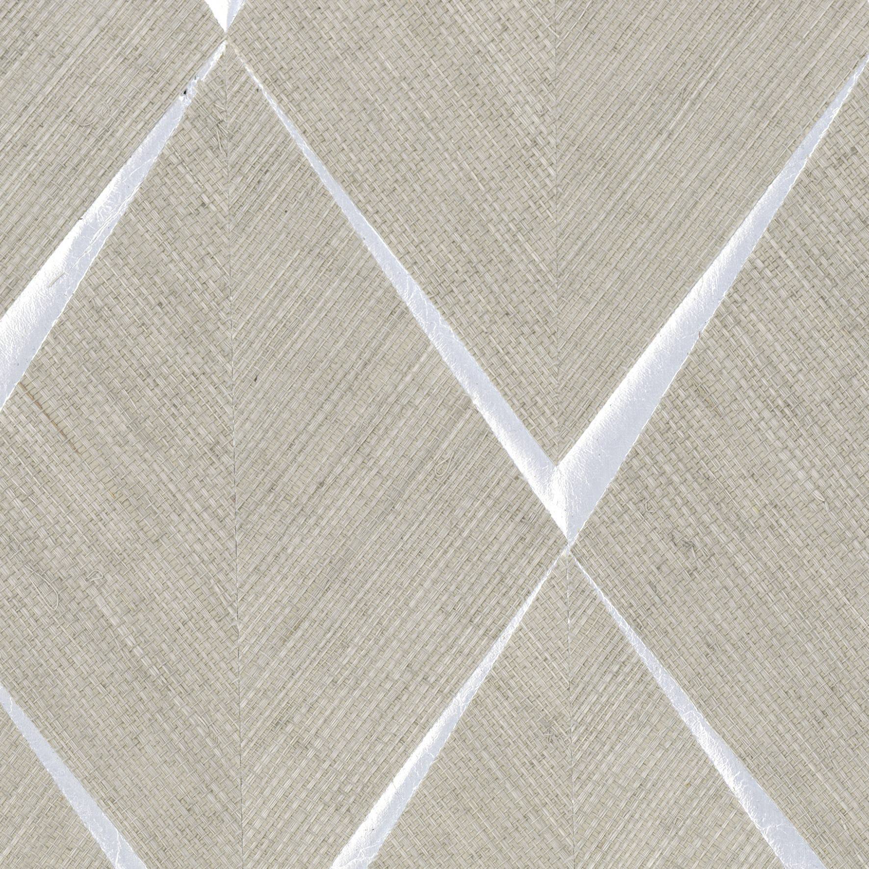 Sisal - Rhombus, Beige Silver