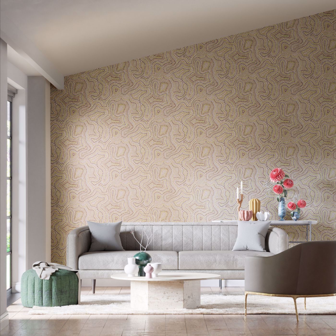 Sunstone Wallcovering - Celestial / Fig Leaf / Nectar