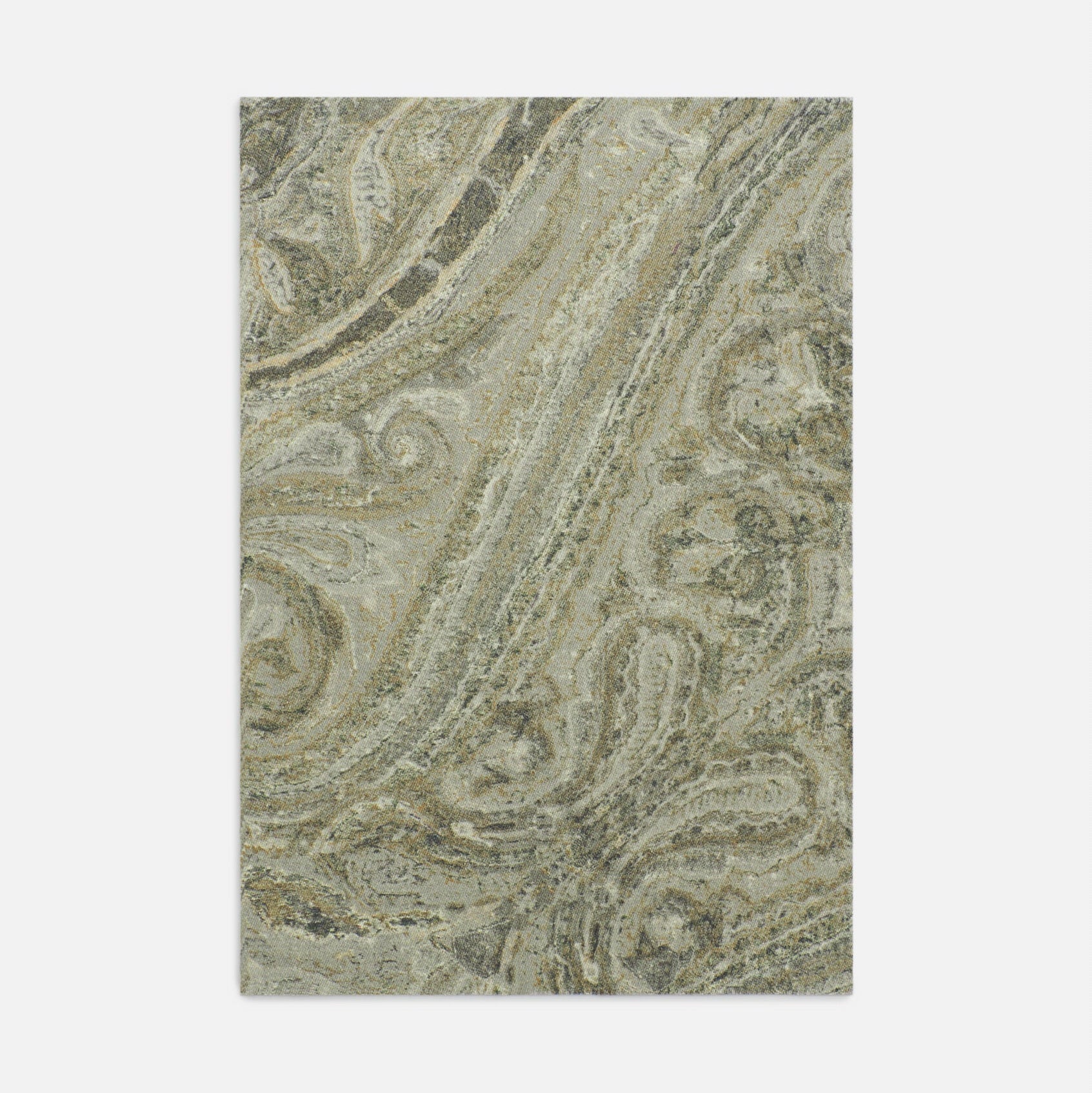 Paradiso Paisley - Argento (Print on Wool Satin)