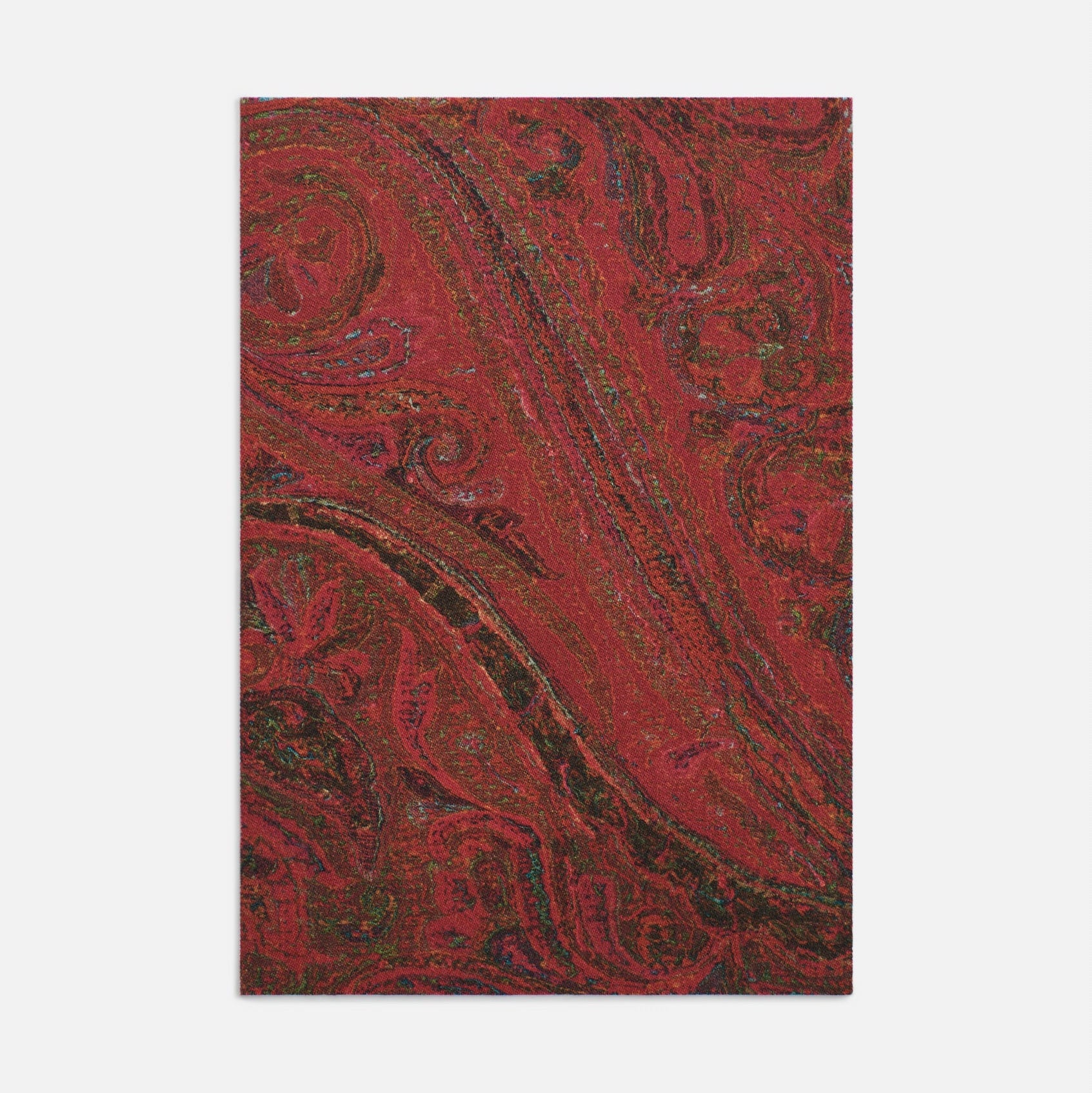 Paradiso Paisley - Rouge Andrinople (Print on Wool Satin)