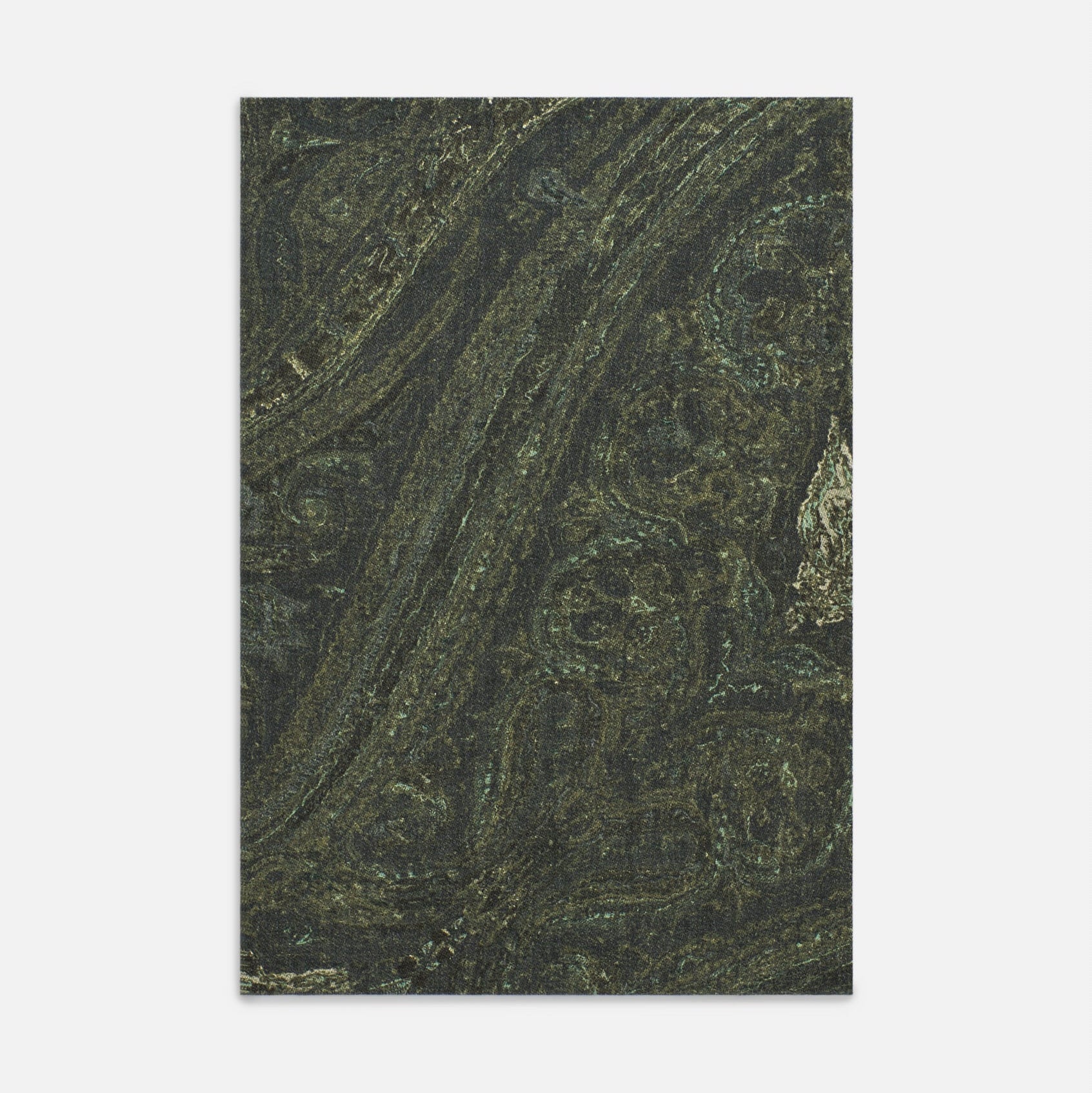 Paradiso Paisley - Olive (Print on Wool Satin)