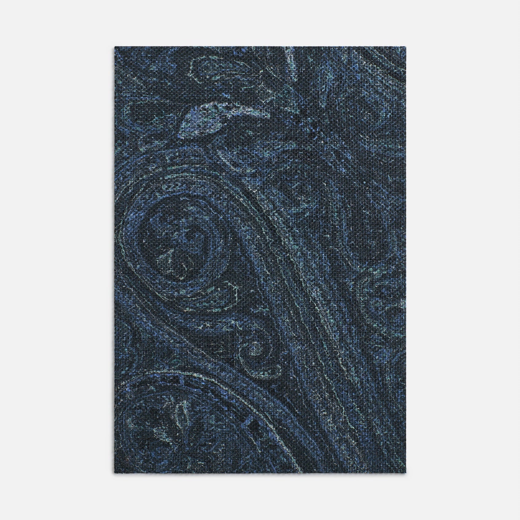 Paradiso Paisley - Indigo (Print on Textural Weave)