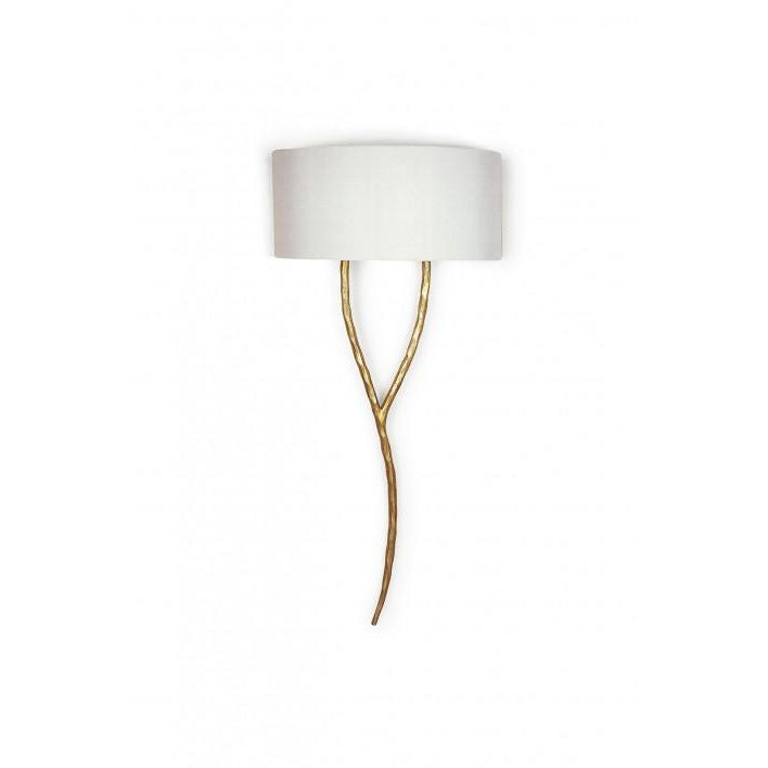 Yves Wall Light - Taper Left - White Gold