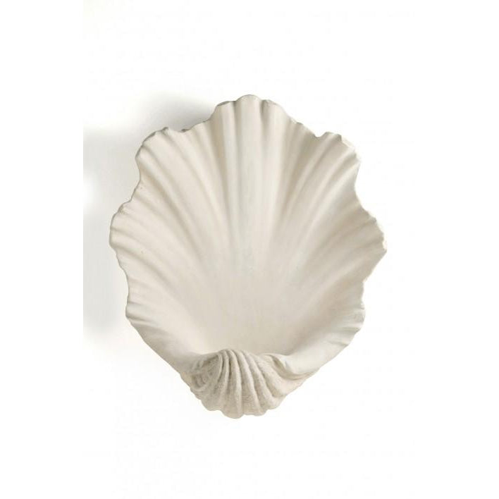 Scallop Shell Wall Light - Antiqued Plaster