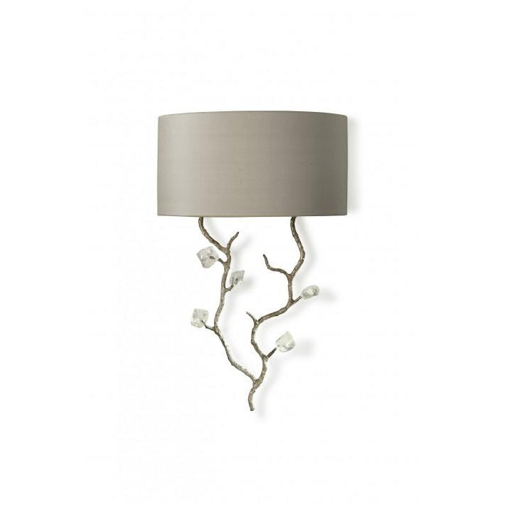 Trailing Blossom Wall Light - Decayed Silver With Glass