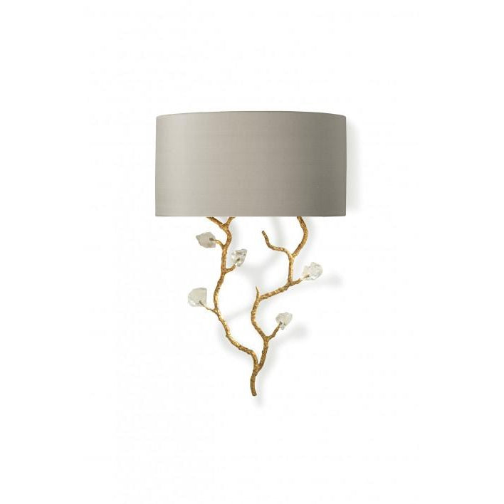 Trailing Blossom Bathroom Wall Light - White Gold - Glass