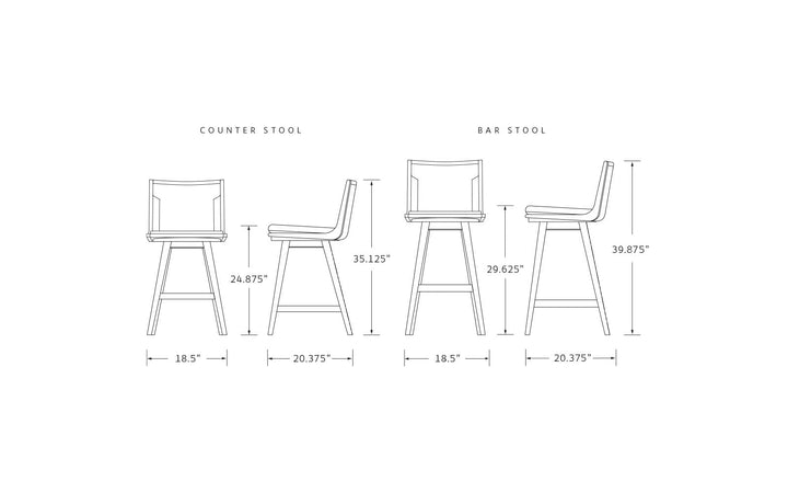 Legare Swivel Bar / Counter Stool