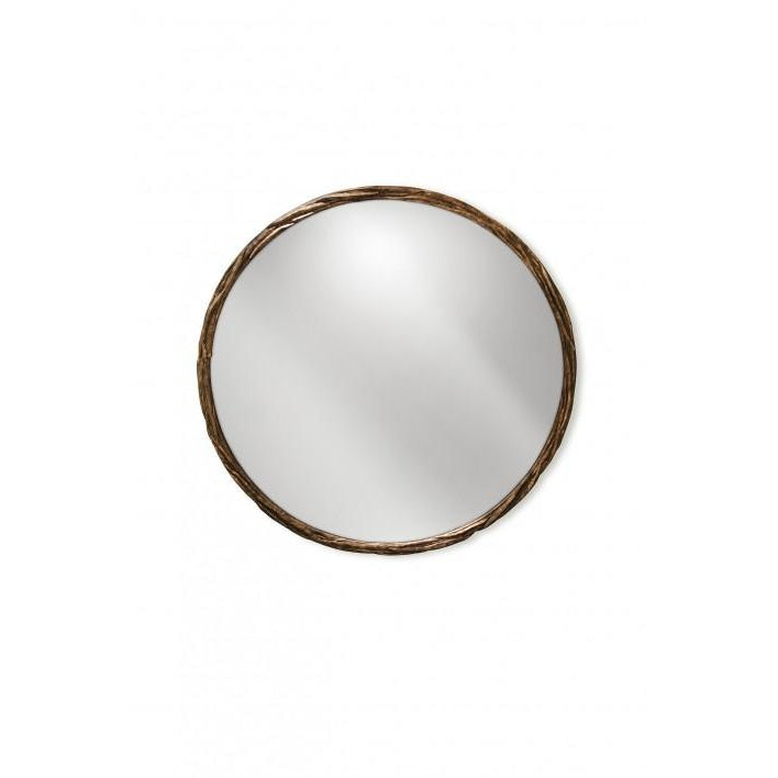 Laurel Mirror - Burnt Silver