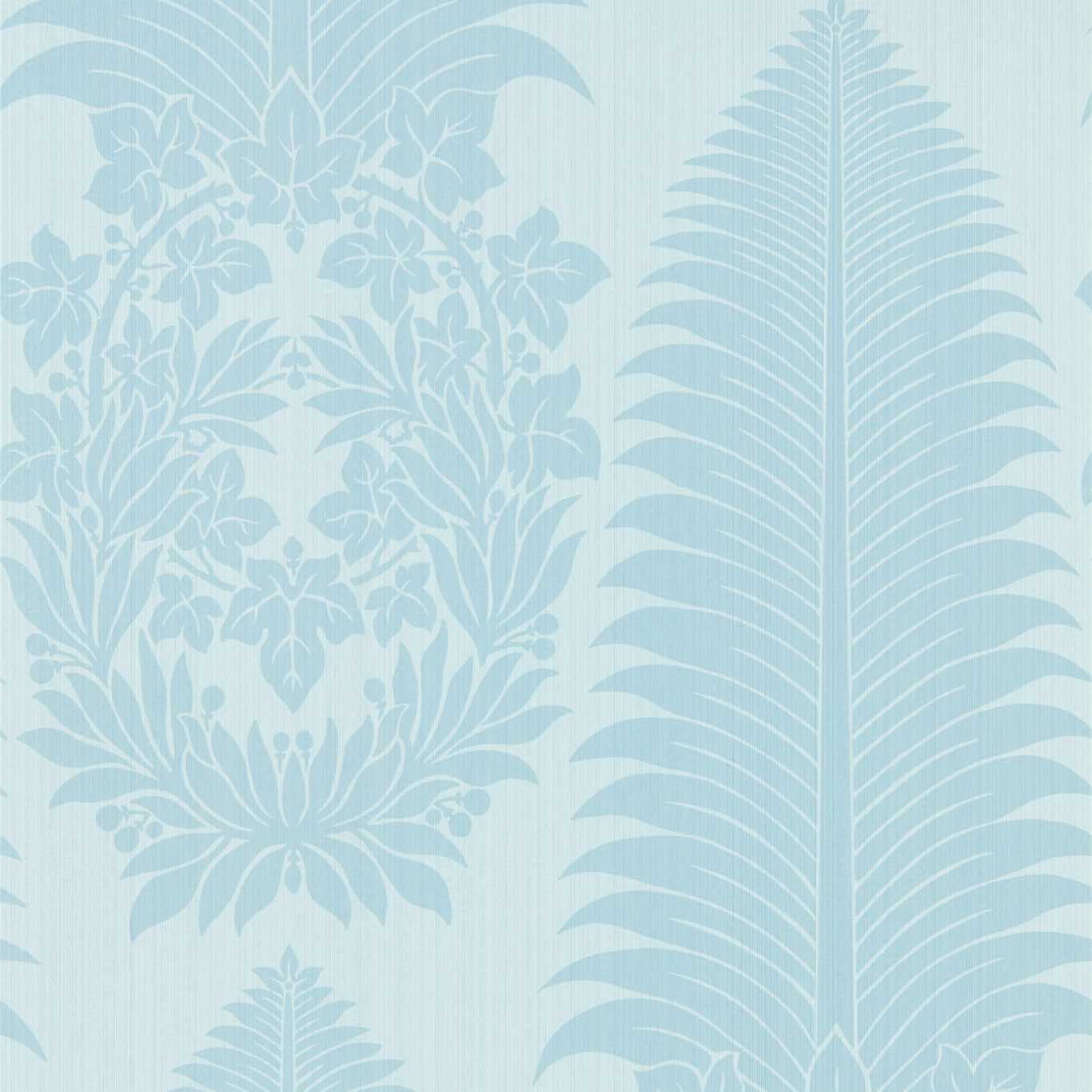 Marsden`s Palm Damask - Blue Stone