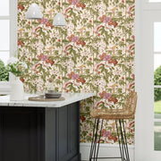Bamboo & Birds - China Blue / Lotus Pink