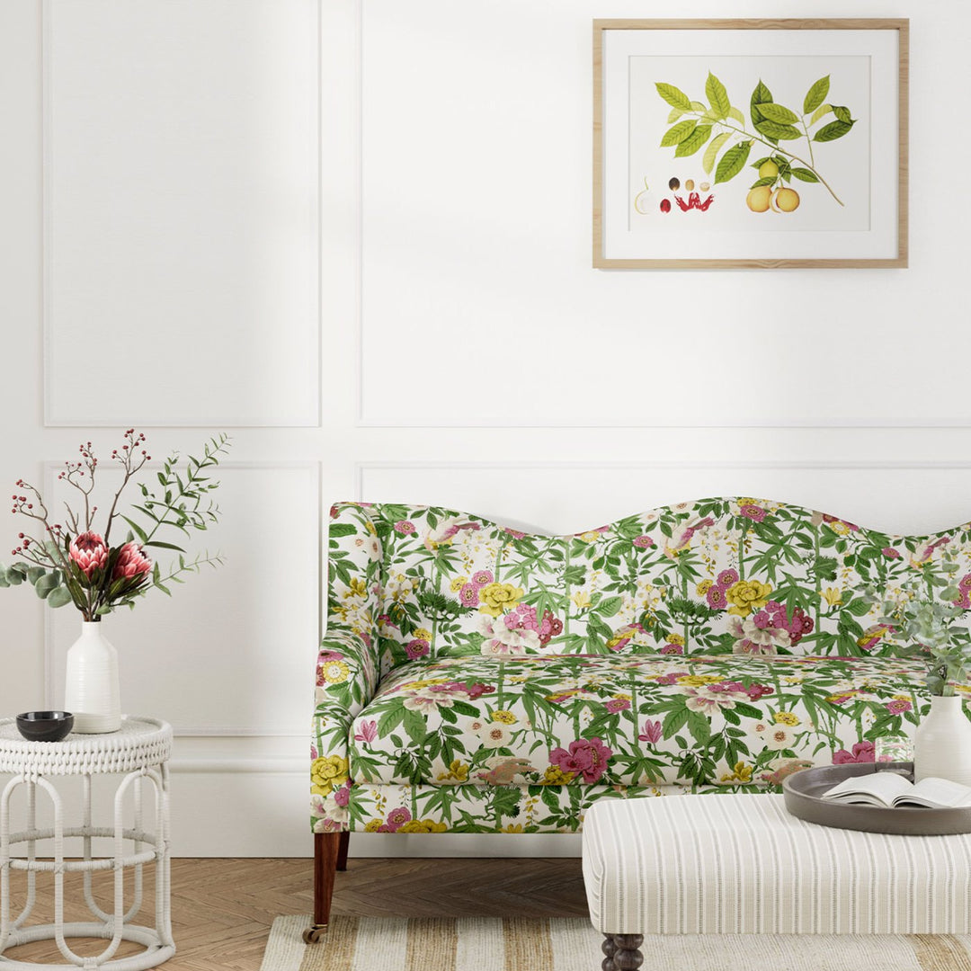 Bamboo & Bird - Scallion Green / Fushia