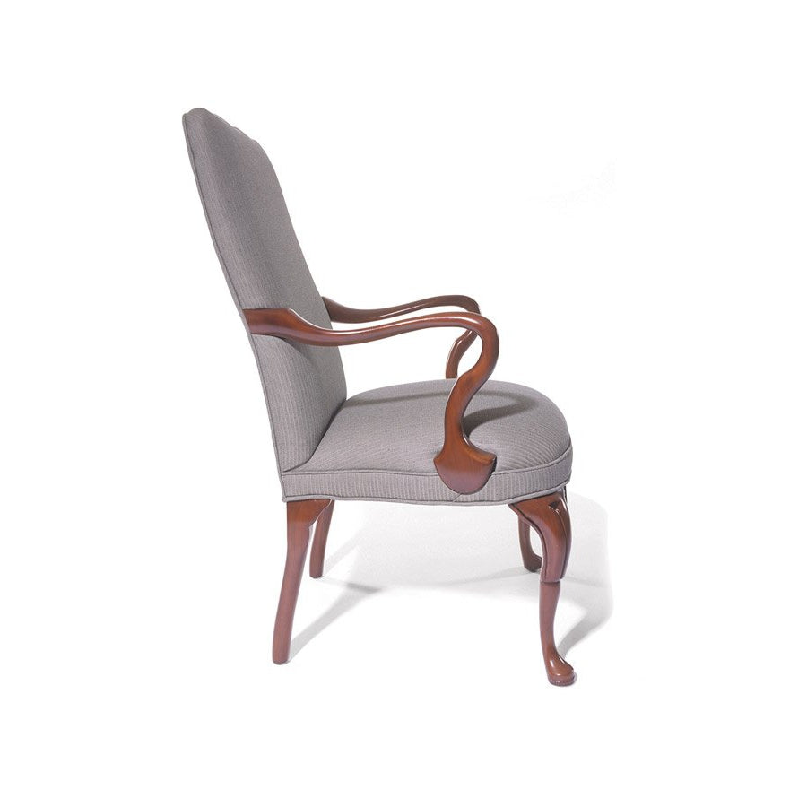 Traditional Fairfax Arm Chair with Plain Bow Back
