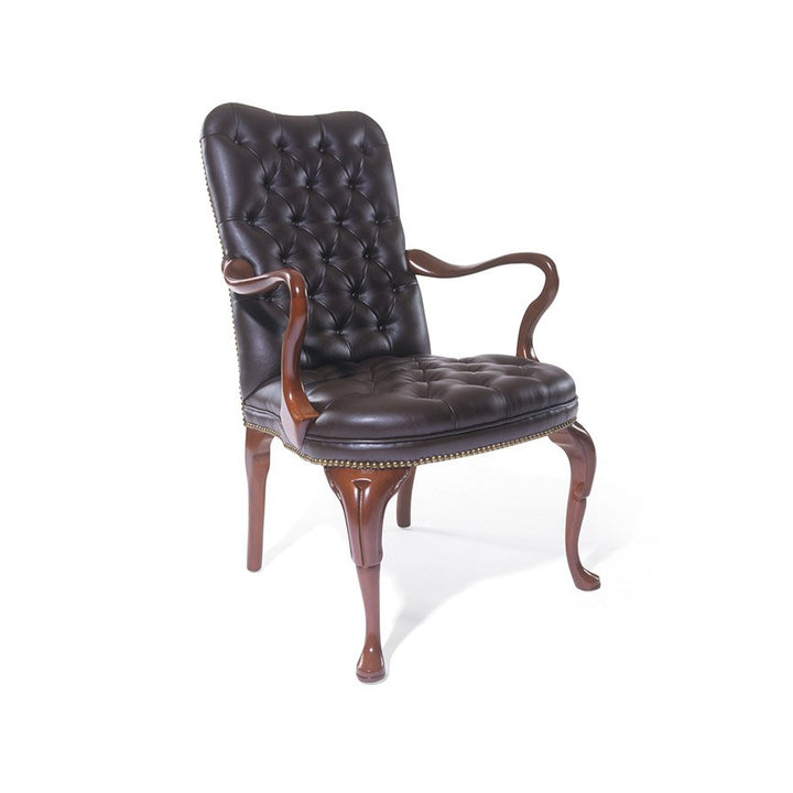 Traditional Fairfax Arm Chair with Tufted Bow Back