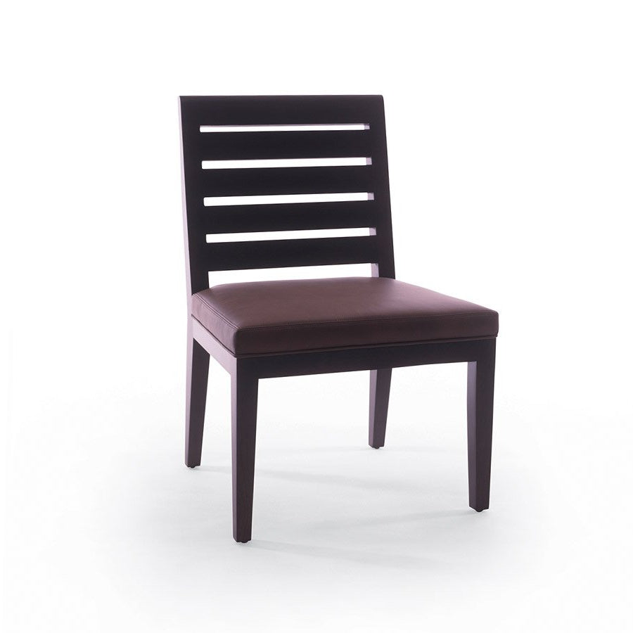 High Wide Side Chair Slat Back