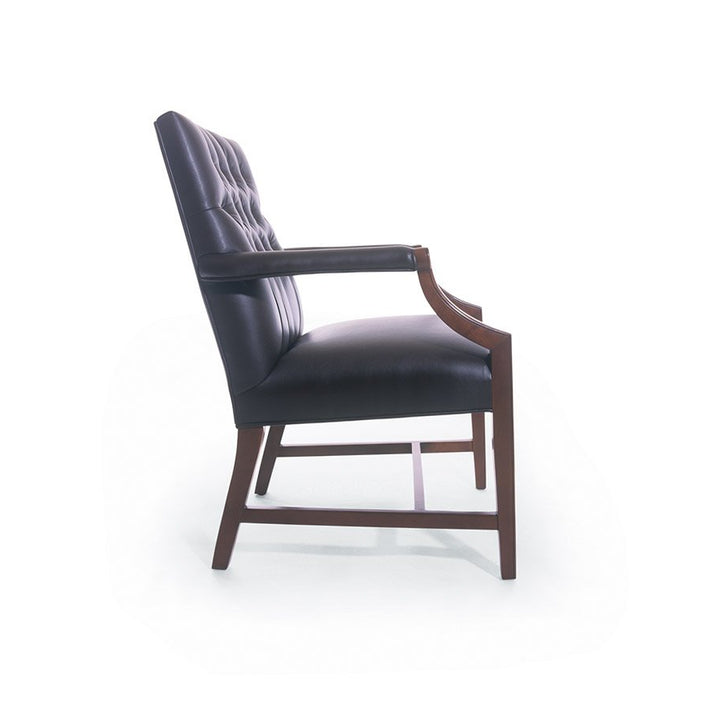 Traditional Vienna Arm Chair with Tufted Back