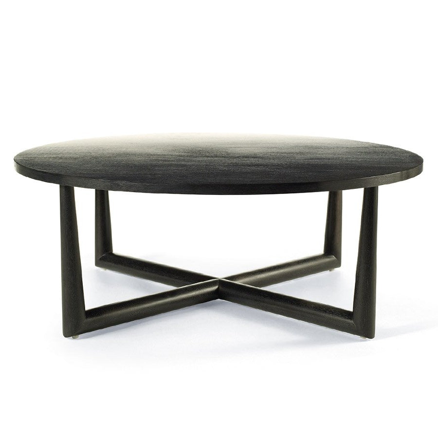 Madame X Round Wood Top Coffee Table Up