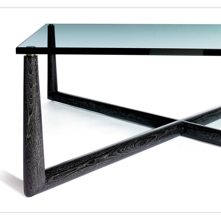 Madame X Glass Top Coffee Table Up
