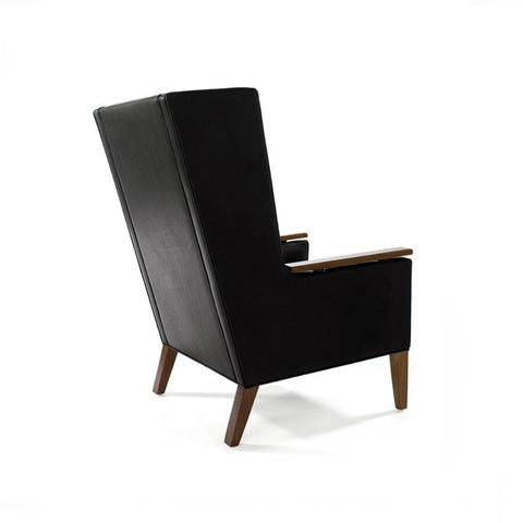 Van Wing Chair with Wood Arm