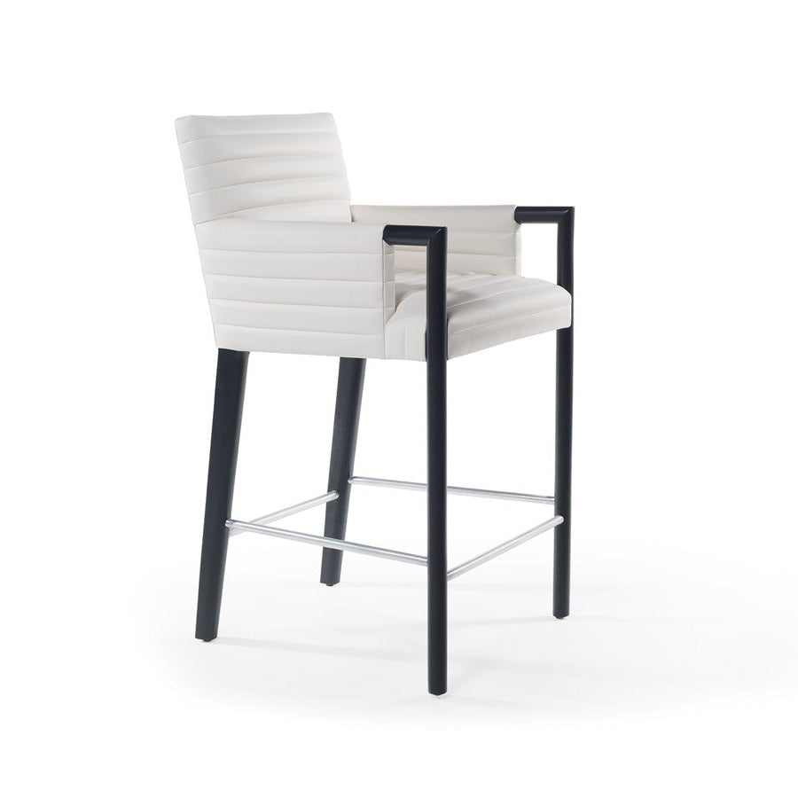 Gosha Bar Stool with Quilted Arm