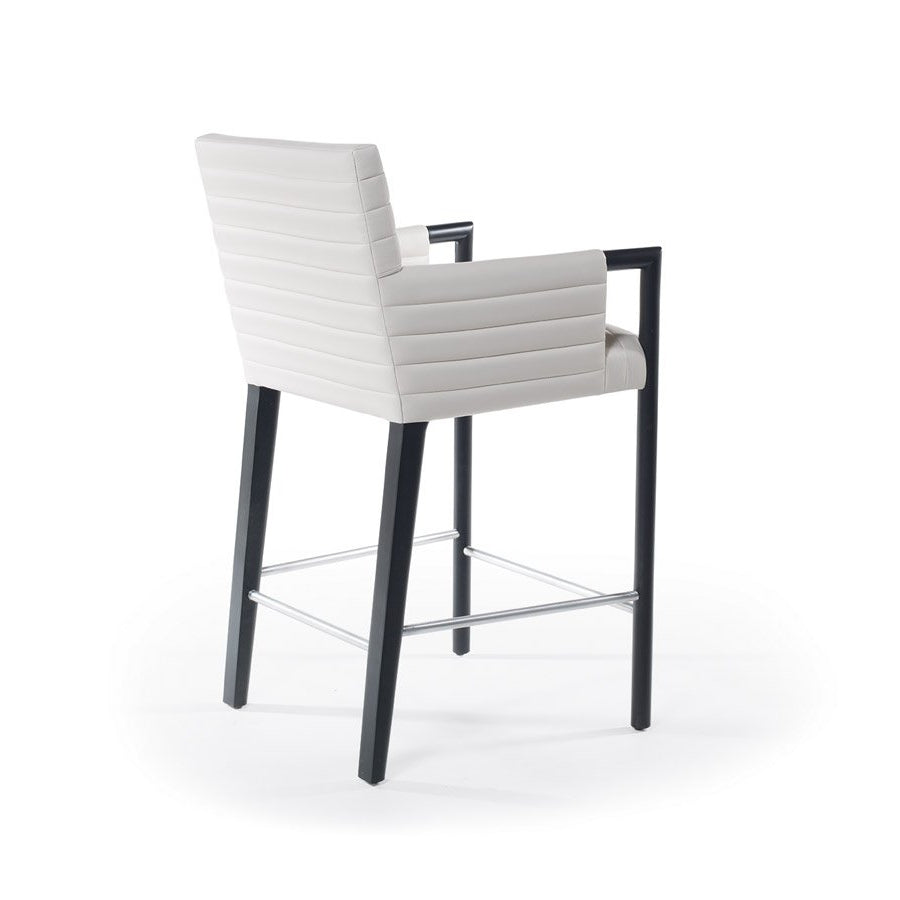 Gosha Bar Stool with Quilted Arm