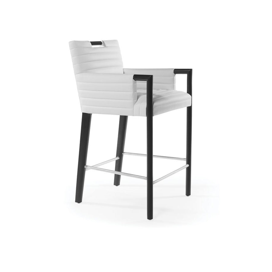 Gosha Bar Stool Quilted Arm with Pull