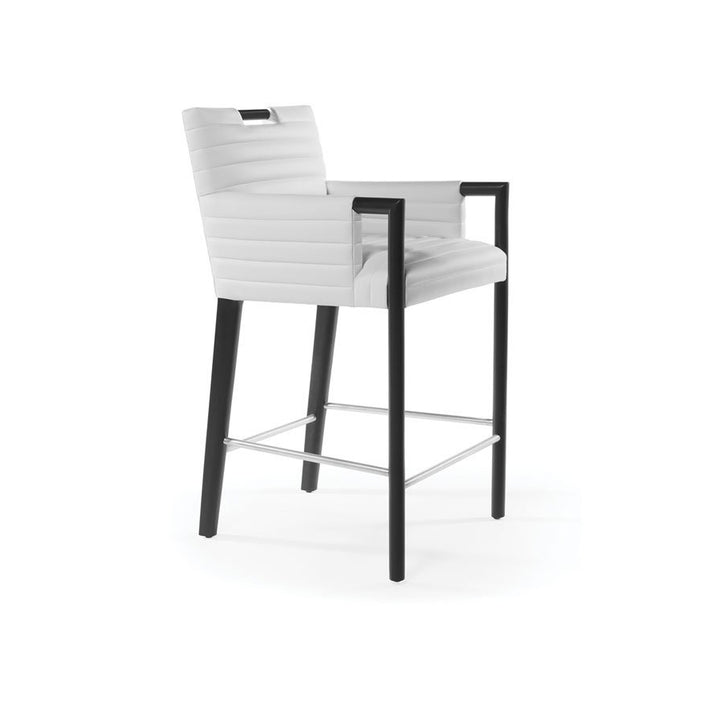Gosha Bar Stool Quilted Arm with Pull